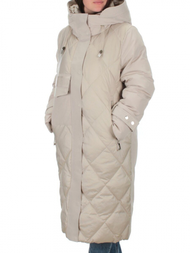C230 LT.BEIGE Пальто зимнее женское (200 гр. холлофайбер) размер 54