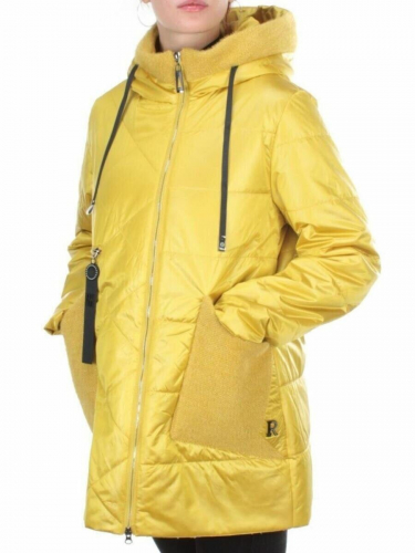 22-302 YELLOW Куртка демисезонная женская AKiDSEFRS (100 гр.синтепона) размер 54