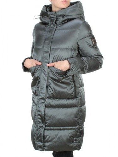 9106 AQUAMARINE Пальто зимнее женское FLOWEROVE (200 гр. холлофайбера) размер L - 50 российский