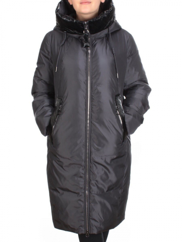 22607 BLACK Пальто зимнее женское SOFT FEATHERS (200 гр. био-пух) размер 48/50