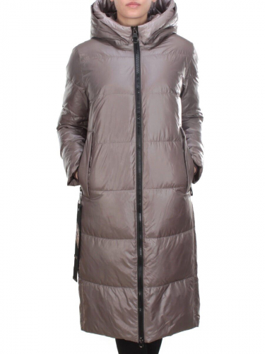2239 BROWN Пальто женское зимнее AKIDSEFRS (200 гр. холлофайбера) размер 48