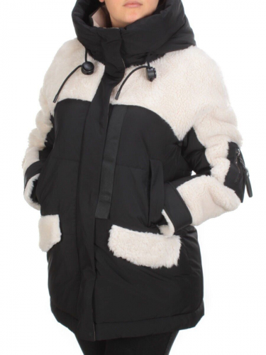 M - 2185 BLACK Куртка зимняя женская MEAJIATEER (200 гр. био-пух) размер S - 42/44 российский