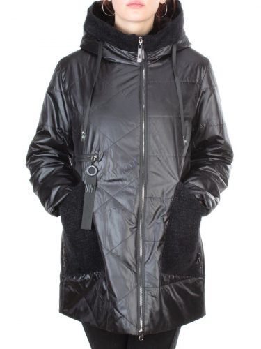 22-302 BLACK Куртка демисезонная женская AKiDSEFRS (100 гр.синтепона) размер 50