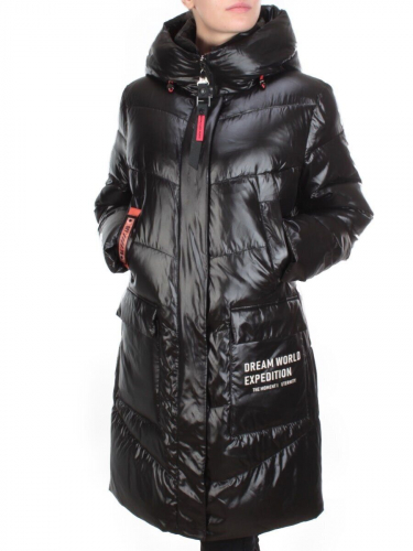 YR-986 BLACK Куртка зимняя женская COSEEMI (200 гр. холлофайбера) размер 56