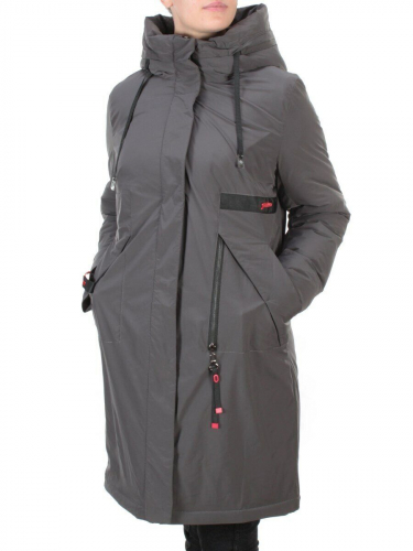 21-967 DARK GRAY Пальто зимнее женское AIKESDFRS (200 гр. холлофайбера) размер 50