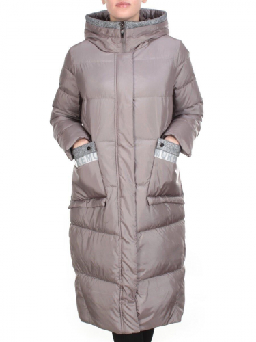 2115 LIGHT GRAY Пальто зимнее женское MELISACITI (200 гр. холлофайбера) размер 54