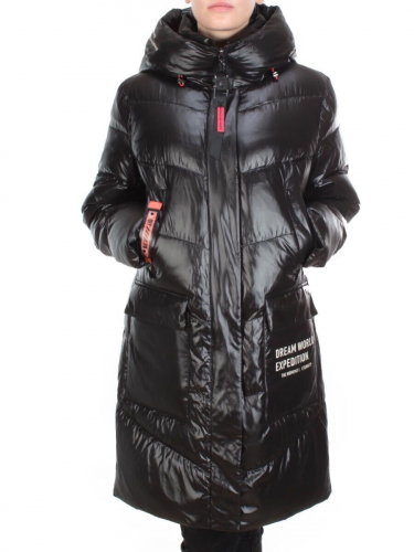 YR-986 BLACK Куртка зимняя женская COSEEMI (200 гр. холлофайбера) размер 56