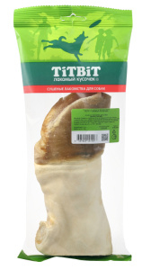 TiTBiT Нога говяжья резаная для собак, 1 шт. 19 см