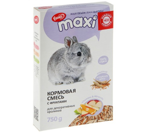 Ешка Корм для декоративных кроликов, смесь с Фруктами, 750 г