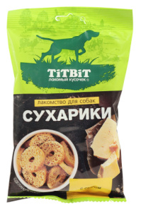 TiTBiT Сухарики с сыром лакомство для собак 55 г