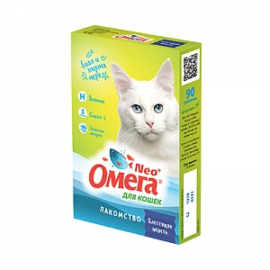 Астрафарм ОМЕГА NEO Мультивитаминное лакомство для кошек, с биотином и таурином, 90 таблеток
