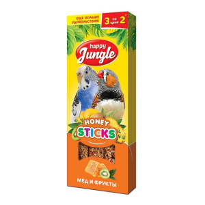 Happy Jungle Палочки для птиц, мед и фрукты, 3 шт. 90 г