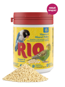 Rio Витаминно-минеральные гранулы для волнистых и средних попугаев, банка 120 г