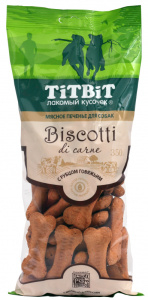 TiTBiT Печенье Бискотти с рубцом говяжьим 350 г