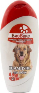 БиоВакс Шампунь для собак от блох, вшей, клещей и власоедов, 305 мл