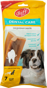 TiTBiT Biff Dental Care снек жевательный для собак крупных пород с говядиной, 270 г