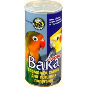 ВАКА-Люкс кормовая смесь для средних попугаев 900 г