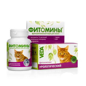VEDA Фитомины для кошек с урологическим фитокомплексом, 50 г