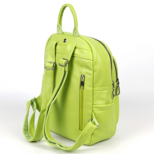 Женский рюкзак из эко кожи 0970 Светло-Зеленый