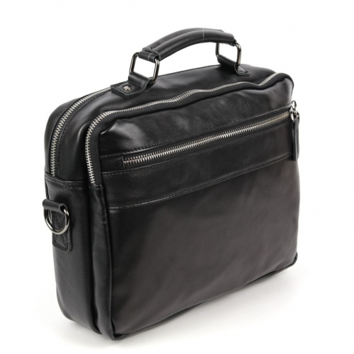 Мужская кожаная сумка-портфель В304 Блек