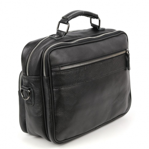 Мужская кожаная сумка-портфель В309 Блек