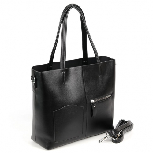 Женская сумка шоппер из эко кожи 8333-836 Блек