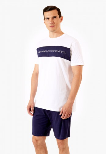 Комплект муж (шорты + футболка (фуфайка) Tamir_2 белый Pajamas