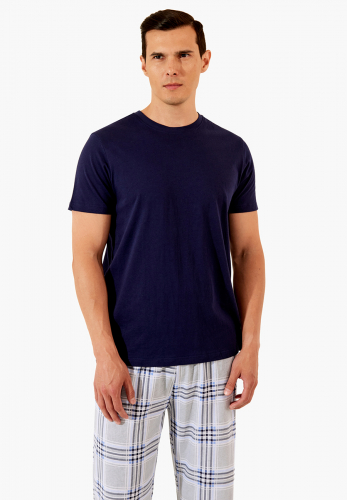 Комплект муж (брюки + футболка (фуфайка) Koddy_9 темно-синий Pajamas