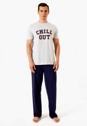 Комплект муж (брюки + футболка (фуфайка) Koddy_11 серый Pajamas