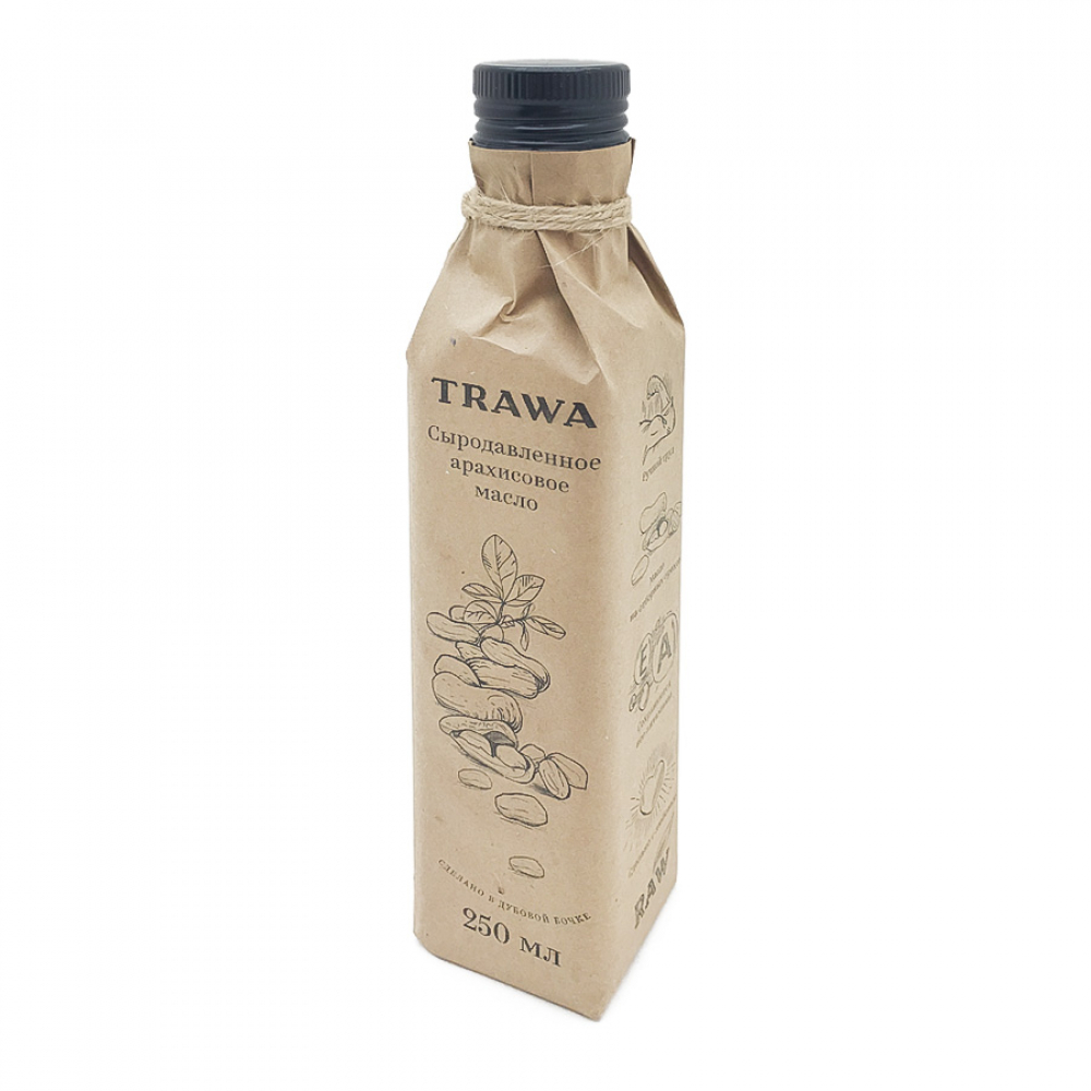 TRAWA Peanut butter Масло арахисовое сыродавленное бутылка 250мл