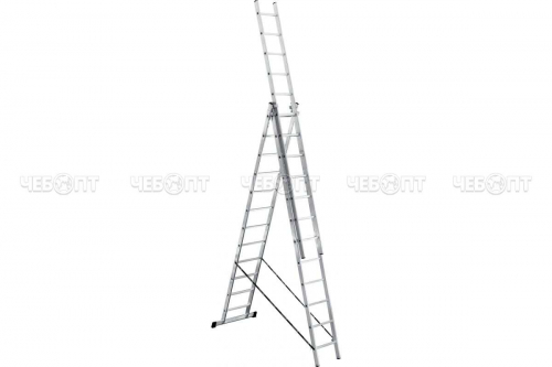 Лестница приставная UFUK 3-секцион. 3*12 (высота: 3,43/5,94/8,41 м) макс.нагрузка 150 кг арт. 411312 [1]