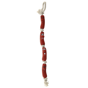 Triol Игрушка для собак Грейфер веревка 4 сосиски, 63 см