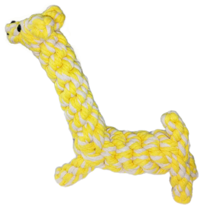 Россия Верёвочная игрушка для домашних животных, Жираф. Цвет: желтый/белый