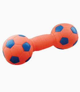 Зооник Игрушка для собак Гантель футбольная малая, 14 см