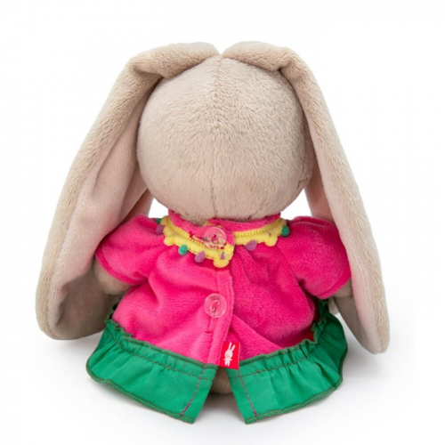 Мягкая игрушка «Зайка Ми в платье с зеленой оборкой малыш», 15 см