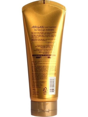 Welcos / Маска для волос с маслом арганы и золотом. Welcos Confume Argan Gold Treatment 200 мл.