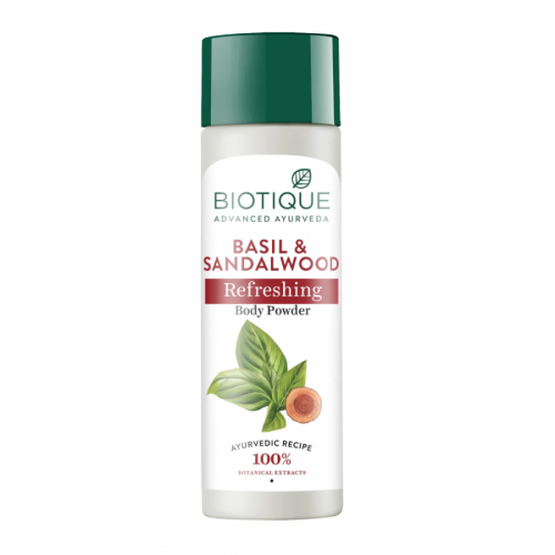 Biotique BASIL & SANDALWOOD Refreshing Body Powder Пудра для тела 150г