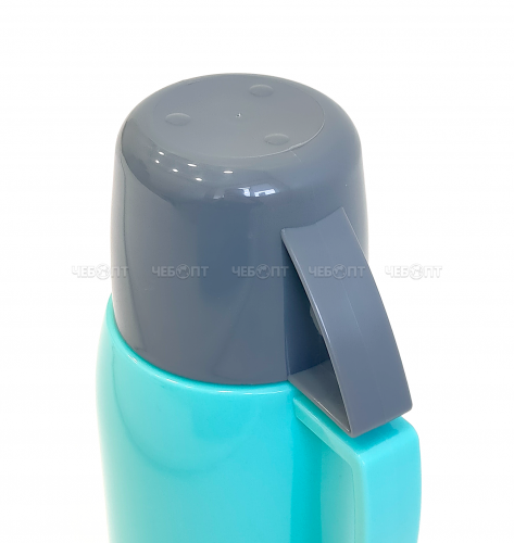 Термос 0,5 л HOMEON TR-06, пластиковый корпус, стеклянная колба, ручка на корпусе, крышка-чашка $ [30]