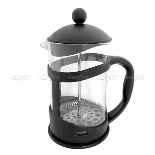 Чайник / кофейник френч-пресс 350 мл MYC-1 жаропрочное стекло, корпус пластмассовый, стальной фильтр арт. 260158 $ [40] GOODSEE