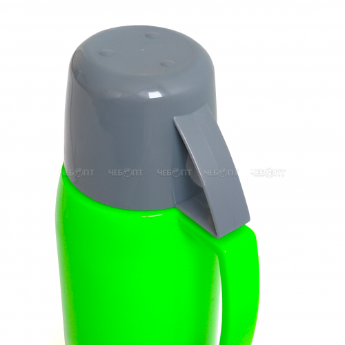 Термос 0,75 л HOMEON TR-06, пластиковый корпус, стеклянная колба, ручка на корпусе, крышка-чашка $ [30]