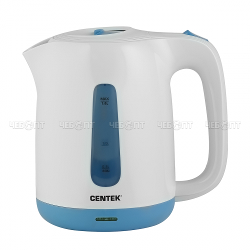 Чайник электрический CENTEK CT-0044 пластиковый, объем 1,8л, съемный фильтр, окно уровня воды, мощн. 2200 Вт [8/12]