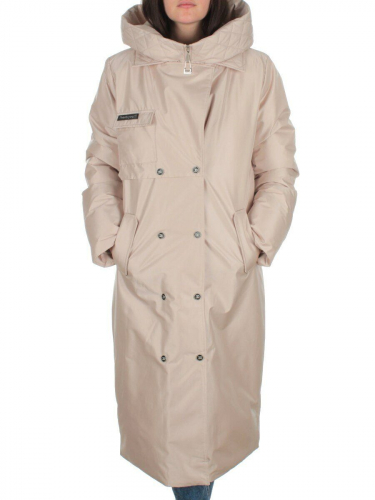 EAC327 LT.BEIGE Пальто зимнее женское (200 гр. холлофайбера) размер 42