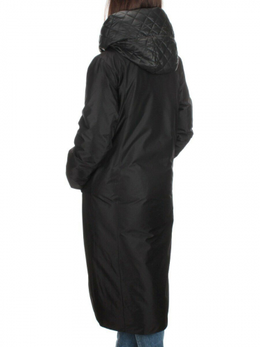 EAC327 BLACK Пальто зимнее женское (200 гр. холлофайбера) размер 46