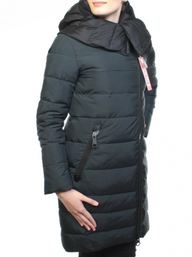 16010 DK. GREEN Пальто женское зимнее (холлофайбер) размер M - 46 российский
