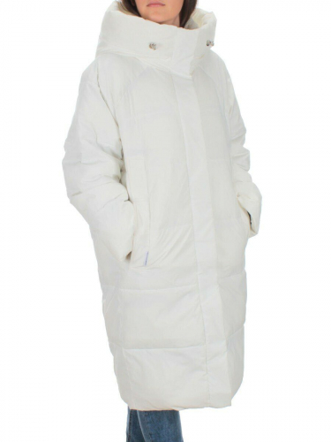 22369 WHITE Пальто зимнее женское (200 гр. холлофайбера) размер 46