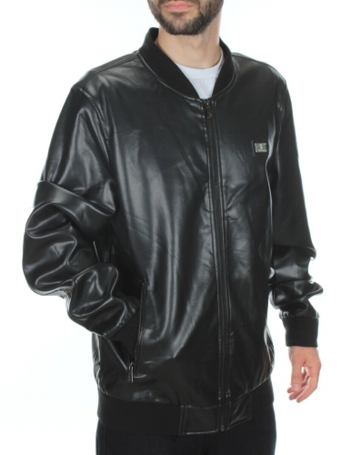 P2148 BLACK Куртка из эко-кожи мужская размер 48 российский