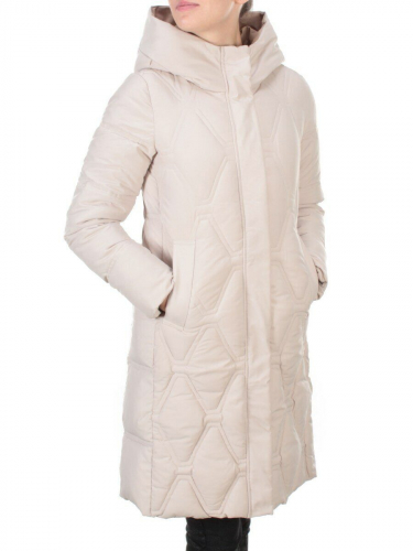 2158 BEIGE Пальто зимнее облегченное женское YINGPENG (150 гр .холлофайбер) размер S - 42российский