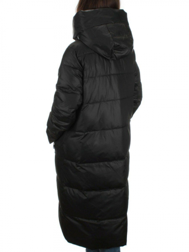 H-2206 BLACK Пальто зимнее женское (200 гр .холлофайбер) размер 50