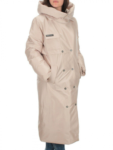 EAC327 LT.BEIGE Пальто зимнее женское (200 гр. холлофайбера) размер 42