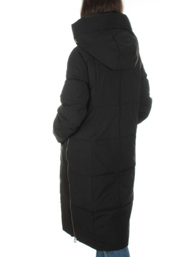 22361 BLACK Пальто зимнее женское облегченное (150 гр. холлофайбера) размер L - 50 российский